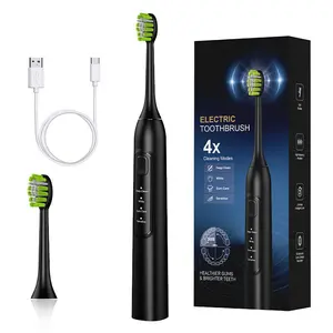 Rechargeable Electric Toothbrush - Adult Electric Toothbrush, Includes 2 Brush Heads  4 Cleaning Modes  2-Minute Smart Timer  Travel Toothbrush