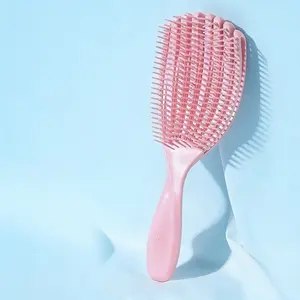 Shell Hair Brush Hollow Design Volumizing Smooth Styling Comb Anti Static Gentle on Hair Scalp Massage Cushion Brush Shell Shape Elegant Hollow Easy Clean Adds Shine Boosts Volume Smooth Detangle No Pulling Volumizer Brush