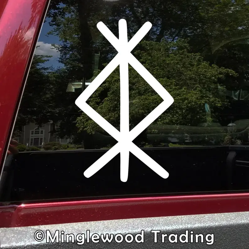Protection Bind Rune Vinyl Sticker - Norse Viking Protective Symbol Rune - Die Cut Decal