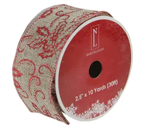 Northlight 12-Piece Christmas Ribbon Spools 2.5" x 120 Yards