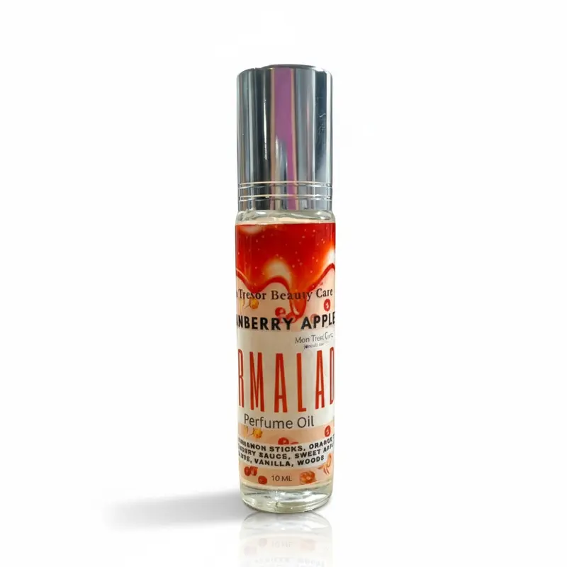 Cranberry Marmalade Scented Body Oil Roll-On - 10 ml Vegan Blend with Orange Zest, Spicy Notes, Woody Aroma, Chemical Free, Unisex, 12 Months Shelf Life, Bath & Body Care Gift for Her