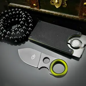 Popular Mini Pocket Fixed Blade Knife with Holster Keychain Belt Knife Multifunction Knife Outdoor Opening Tool EDC Camping Defense Knife