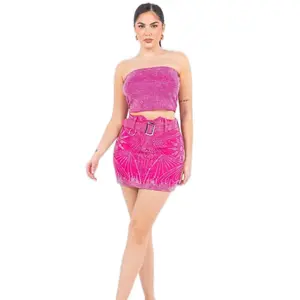 Dhamarys Women's Top - Polyester Spandex Blend - Womenswear-95% Polyester, 5% Spandex Tube top