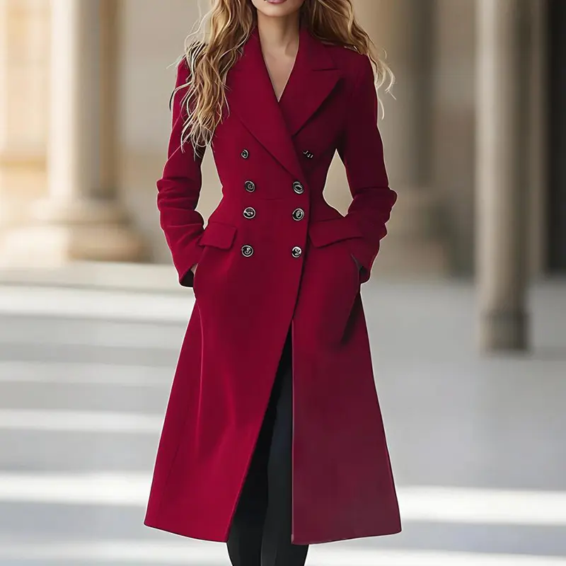 Double Breasted Long Women's Coat Fashion Reversible Woolen Jacket # Fyp. # viral # foryou # tiktokmademebuyit # makeup # foodtok # homegoods # trendingvideo. # obsessed. # economy