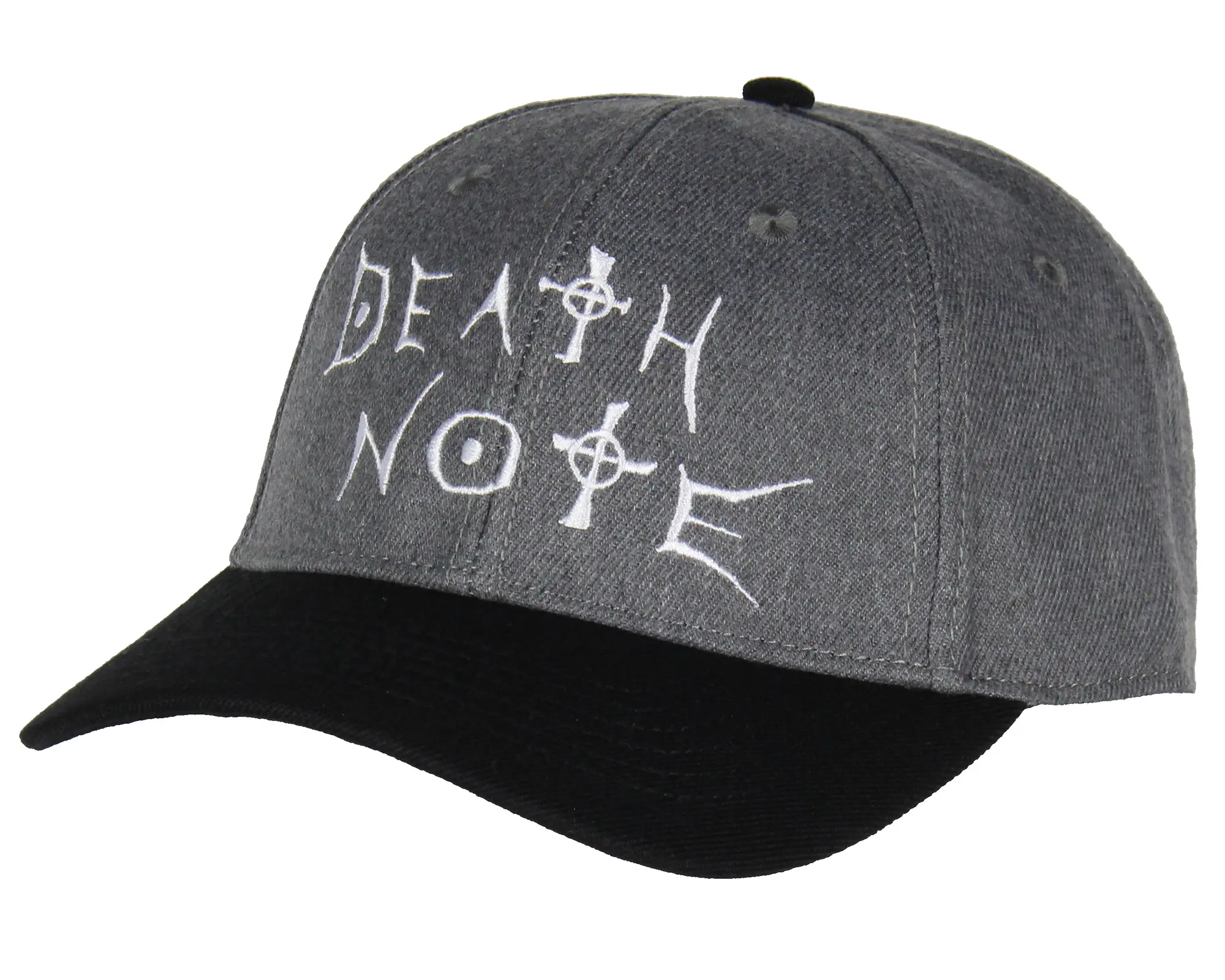 Death Note Anime Manga Embroidered Logo Design Adult OSFM Precurved Snapback Hat For Men And Women