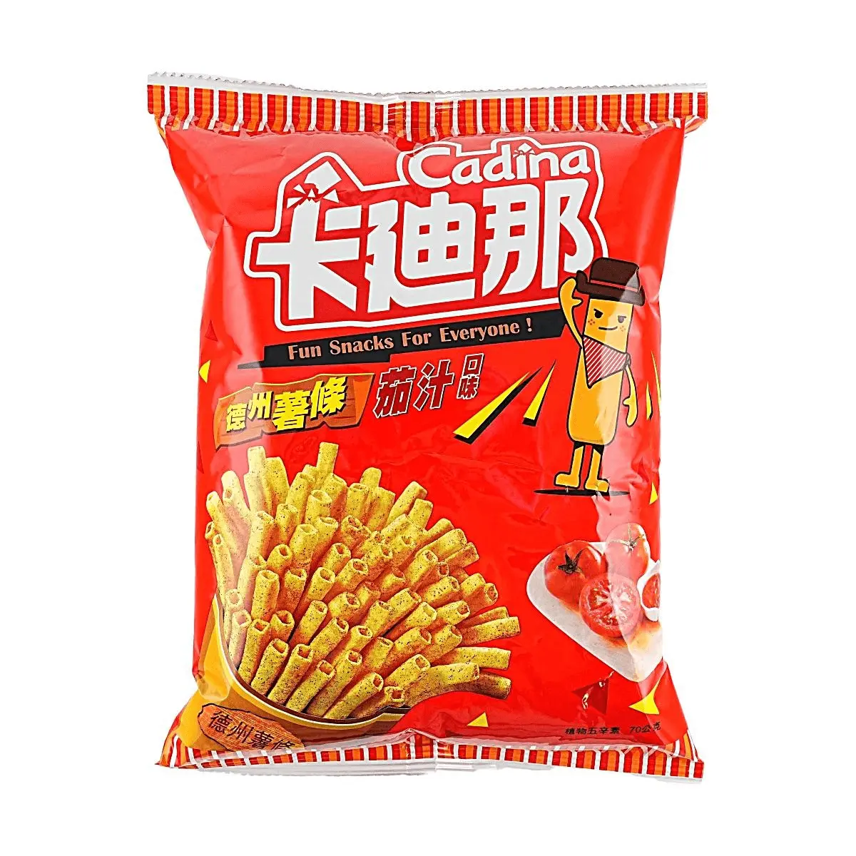 CADINA Taiwanese Ketchup Flavored Potato Chips 70g - Crispy Snack for Parties & On-the-Go