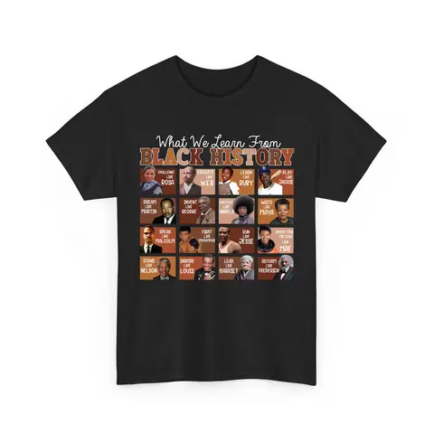What We Learn From Black History Sweatshirt, Black History Month Tshirt Crewneck Hoodie, Black Lives Matter, Womenswear Menswear Tops