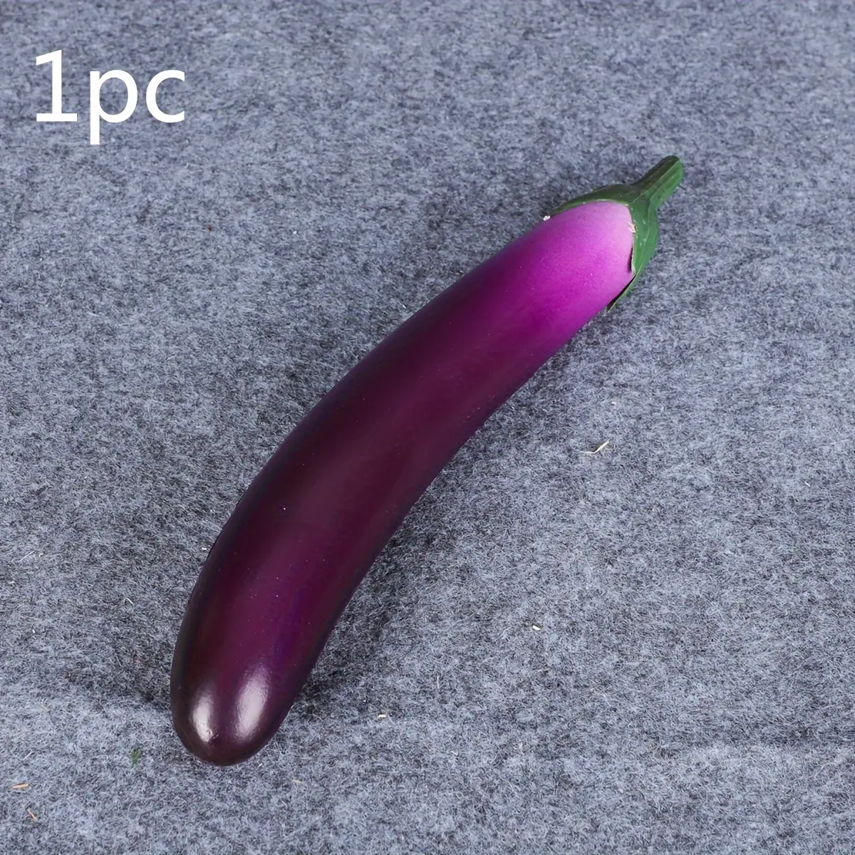 High-Simulation Synthetic Foam Fake Eggplant Fruit Model (1-3pcs, 1pc Purple Option) - Non-Deformable Artificial Plant Decor, Realistic Look Home Decor with Decorative Flowers, Bedroom Accessories