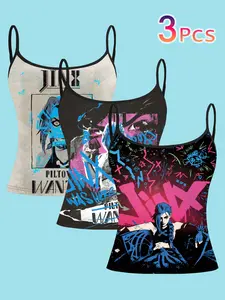 Women's Slim Fit Strap Top, All-Season Casual Wear, Without Collar Design, Perfect for Daily & Layering