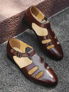 Men's Fashionable Hollow Out Design Gladiator Sandals, Casual Comfortable Breathable Business Sandals for Beach Vacation, Male All-match Round Toe Shoes for Daily Wear, Boy