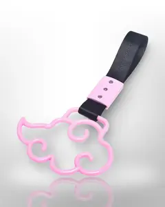 Car Handle / Tsurikawa JDM Style - Pink Cloud, Black Strap