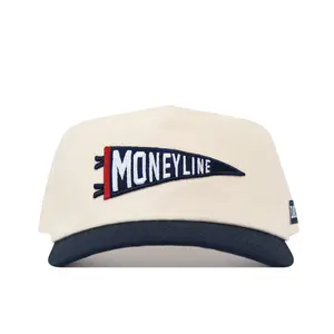 Daydrink Moneyline Hat - Unisex Structured 5-Panel Snapback with Curved Bill & Classic Pennant Logo