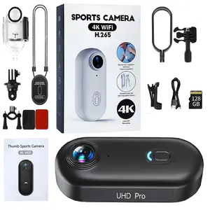 TVS High-Resolution 4K Mini Body Wearable Action Camera with 128GB Card, 110° Wide Angle Lens, IP67 Waterproof Submersible Design, 30-Min Recording, Wi-Fi App Control for Work, Travel (Father's Day Gift), Wifi