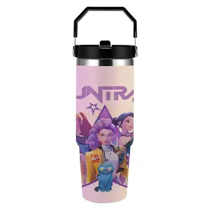 K-Pop Girl Group 30oz Stainless Steel Insulated Tumbler with Leakproof Lid & Reusable Straw for Concerts & Gifting