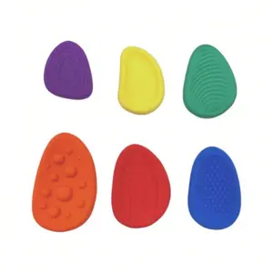 6pcs Sensory Worry Stones - Textured Soft Fidget Aids For Calming Stress & Anxiety, Ideal For Anyone Seeking Relaxation | Back To School, Fall, Christmas