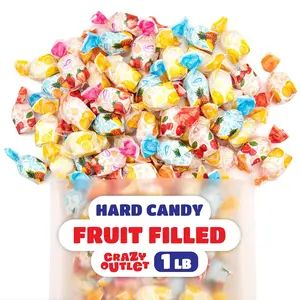Arcor Fruit Filled Hard Candy - 1 Pound Bag - Bon Bons Candy with Pineapple, Strawberry, Orange, Cherry, and Lemon Flavors - Individually Wrapped Assorted Fruit Candy
