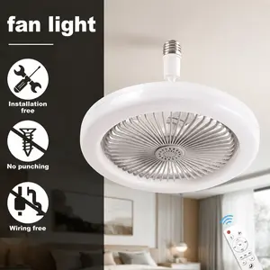 Ceiling Fan Light with Remote Control 3 Speeds 3 Colors Dimmable 3000-6500K E26 Base Adjustable Direction Timed Night Light Room Decor Fan Light