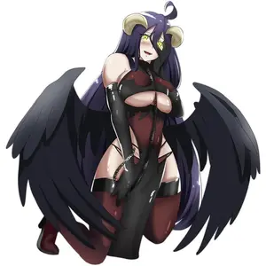 Black Albedo Anime Sexy Girl Stickers 5.1 Inch Multi-Use Vinyl Decals for Laptop Motorcycle Campervan Bumper Trunk Window Great Deals