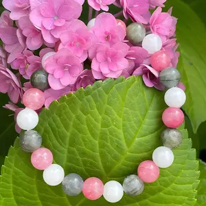 Elegant White Crystal Beaded Energy Healing Bracelet, For Stress Relief & Meditation