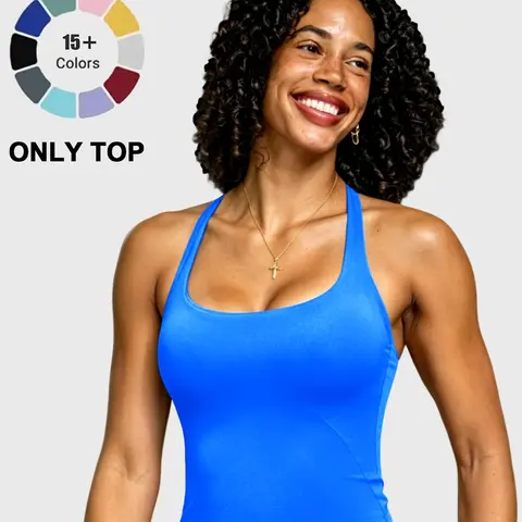 [SIZE UP 1-2] GYMER Impact Halter Top Fitness Gymwear Women's Tank Tops Workout Sports Vest Seamless Yoga Backless Tanks Gym Sportswear Activewear Athletic Athletic Training Apparel