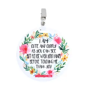 Three Little Tots Cute Flower No Touching Newborn Baby Car Seat Stroller Tag