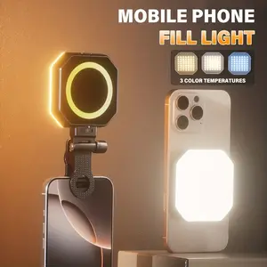 Magnetic phone fill light, phone selfie light, portable pocket light, LED phone clip light, suitable for photography, makeup, selfies, video recording, and live streaming