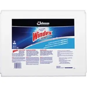 212 MAIN SJN696502 Windex Powerized Household Glass Cleaner, Ammonia-D, Streak-Free Bag-In-Box, Blue, Stainless Steel Surface Compatible