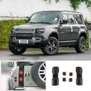 6-piece set of ABS transparent gray smoked taillight housings for 2020-2025 Land Rover Defenders
