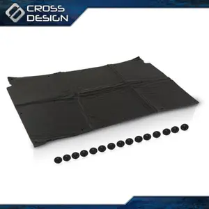 CROSSDESIGN Fit For 1991-1996 Caprice Impala Gray/Black Hood Insulation Pad 1/2" Fiberglass