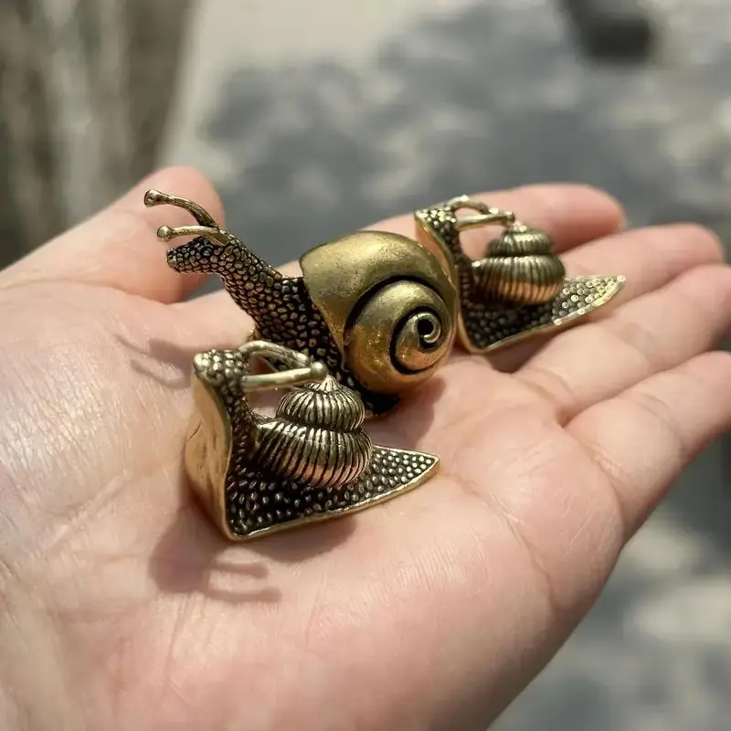 Vintage Brass Snail Statues Set of 3, Miniature Conch Decor, Complex Spiral Design, Copper Color Home & Garden Ornaments, Garden Accessories, Garden Sculptures Statues, Statue Figurines