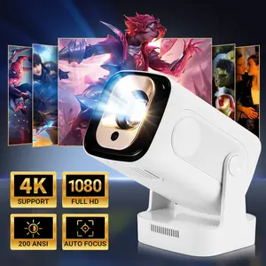 HY260 Pro 1080P Projector 4K Support Auto Focus Quiet Cooling Android 11 Google Voice Control for Home Theater Entertainment