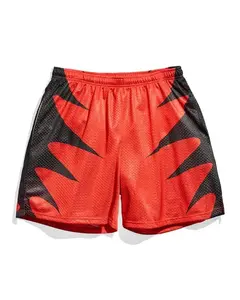WWE Men Shorts Fire Flame Print Athletic WWE Gym Workout Summer Casual Streetwear Loose Fit Comfortable Sports Training Wrestling Mesh Unisex Fashion