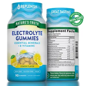 Nature's_Truth Electrolyte Hydration Gummies, Essential Minerals + B Vitamins, 90 Count