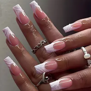 European Style Nude Gel Nail Art, Almond Shape Medium Length, Glossy Finish, Detachable False Nails, Perfect for Parties and Travel, Glossy Fake Nails
