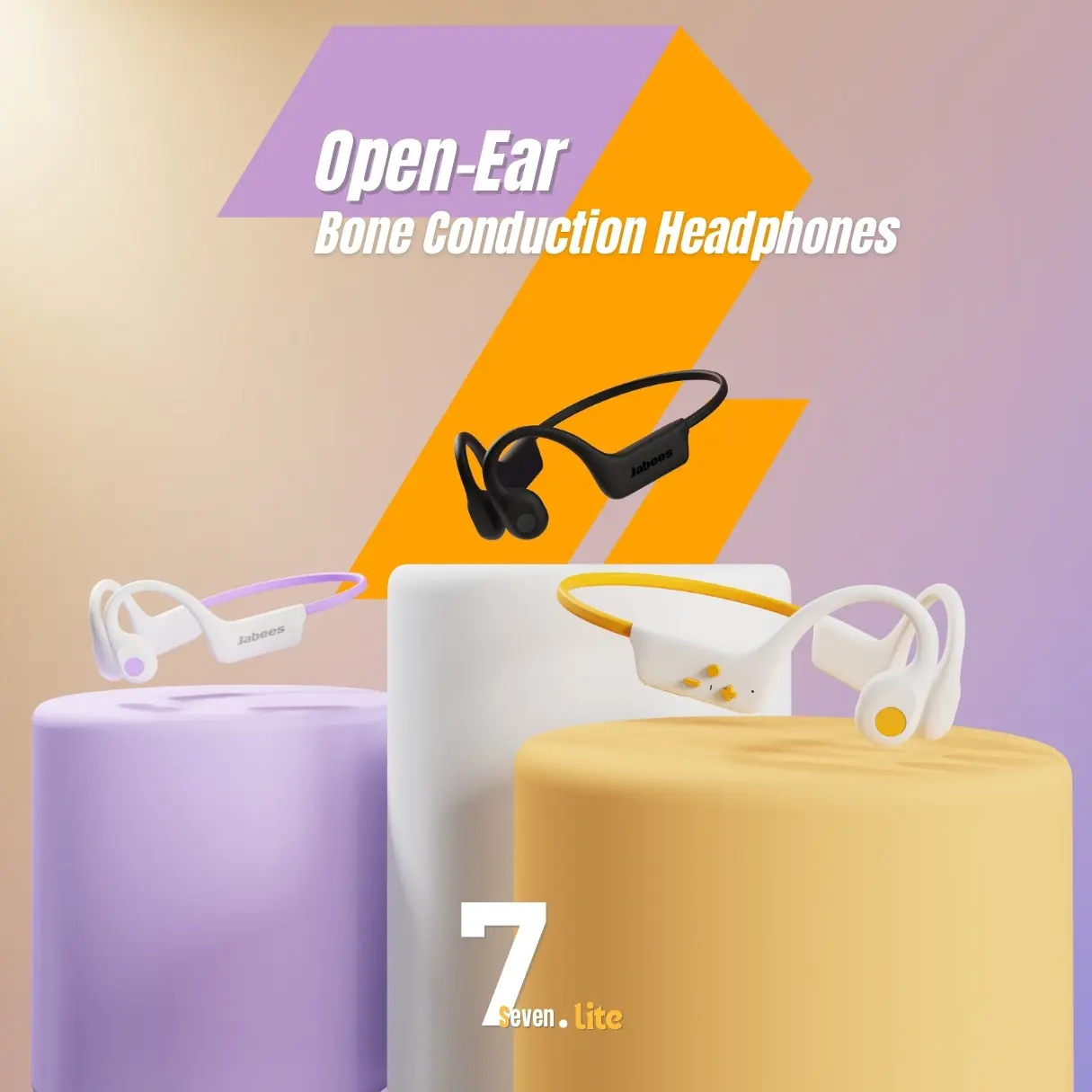 JABEES 7Seven.Lite Lightweight Bone Conduction Sports Headphones Open-Ear Design for Enhanced Audio Experience tiktokshopcreatorpicks Sturdy Noise Free