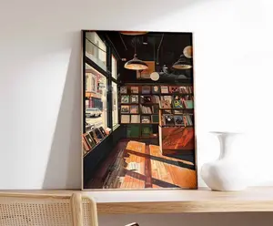 [SALE UP TO 50% + FREE SHIP] Retro Vinyl Record Store Poster, Vintage Music Print, Record Store Art, Music Poster, Music Gift, Retro Music Artwork, Album Cover Art