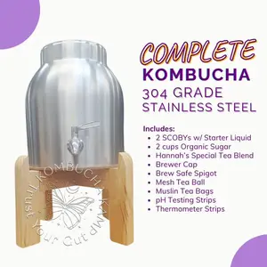 Stainless Steel Vessel with Continuous Kombucha Brew Complete Package
