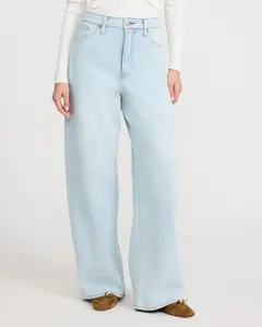 Express Low Slung Light Wash Baggy Jeans