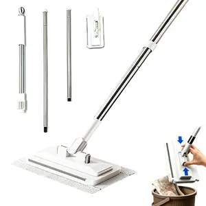 Snap Grip Mini Mop, No-Touch Disposable Lazy Mop, Gap Dust Cleaner for House Wall Bathroom Toilet Corners Multi-Surface Cleaning
