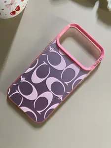 Pink Oval Symbol Pattern TPU Case Shockproof Full Body Protective Cover Anti-Slip Durable Case for iPhone 17 16 15 14 13 12 11 Pro Max Plus