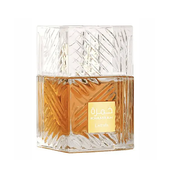 Lattafa Khamrah Unisex EDP Perfume Spray - 3.4 oz Regular Ed., Spicy, Vanilla, Warm Enveloping Scent, Sensory Captivation, Spray Bottle, Youth-Focused, No Harmful Additives, Unisex Wear, Amber Resinoid