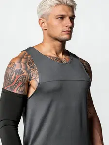 Men's Summer Sports Vest High Elasticity Quick-Dry Fabric, Youth American Style Milk Silk Material, Asrv Fashionable Design