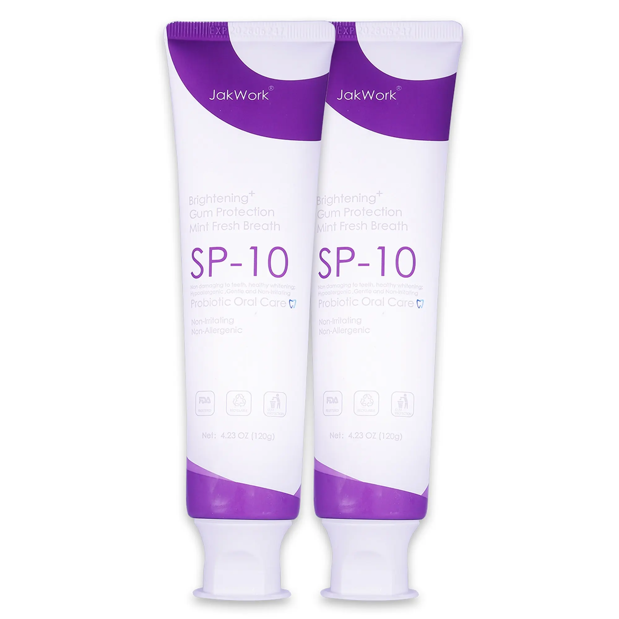JAKWORK SP-10 Probiotics Teeth Whitening,Helps Remove Surface Stains,Whitens Teeth,Deep Cleaning Care,Strengthens Tooth Enamel,Protects Against Cavities healthy toothpaste pasta dental oral health natural oral
