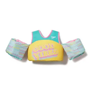 Speedo Splash Jammer Good Vibes Kids' Life Jacket Vest - Yellow/Turquoise Blue/Pink