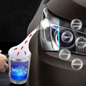 Car Headlight Chemical Polishing Kit, Headlights Liquid Polymer Repair Fluid, Scratch Remover Car Headlight Restoration Kit, Car Headlight Polishing Vapor, Headlight Polishing Agent (Repair Liquid not Included)