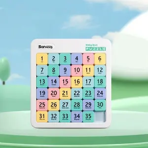 Number Sliding Puzzle Ornament - 4X4, 5X5, 6X6 Number Puzzles, Adult Version of The Number Game, Sliding Mechanism, Durable, Unlockable And Disassemblable - a Portable Gift for Logical Thinking Training, Perfect for Family Game Nights