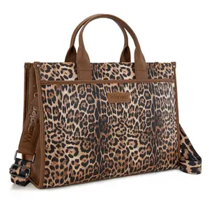 Animal Print Wrangler Carry-All Large Tote – Work Tote Crossbody Work Bag