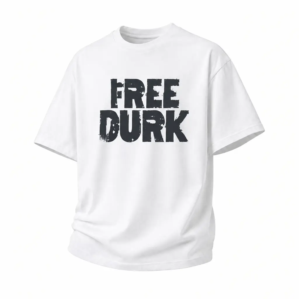 LAWLESSROW Free Durk Stencil Block Vintage Acid Wash Tee