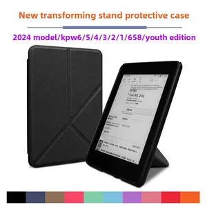 Compatible with 2024 Kindle 12th Generation Transformable Protective Case KPW off Stackable Protective Shell Basic Leather Case