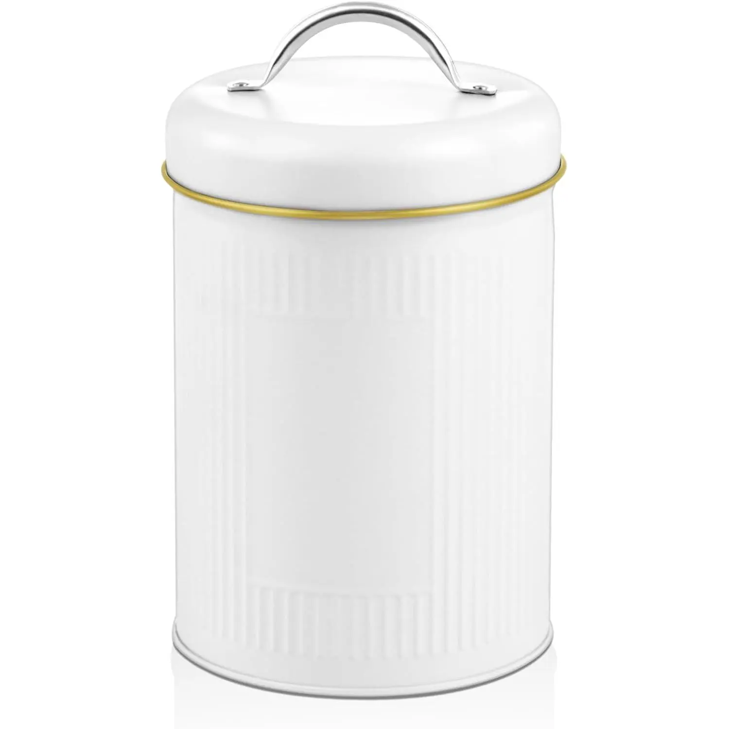 Farmhouse Coffee Canister Storage Container, 42 Oz Vintage Coffee Bean Airtight Jar with Lids, Food Tins with 12 Label Stickers, Kitchen Counter Pantry Organization for Candy Sugar Cookie Tea